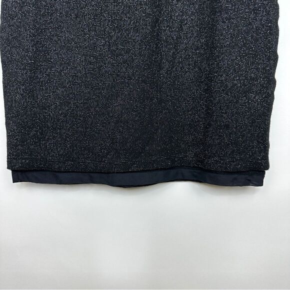 Alice + Olivia Gyllen Black Metallic Zipper Mini Dress Black Size Medium - Picture 11 of 12